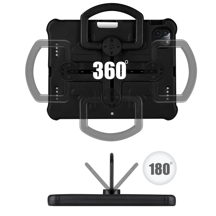 For iPad Pro 11 2025 / 2024 Shield 360 Rotation Handle EVA Shockproof PC Tablet Case