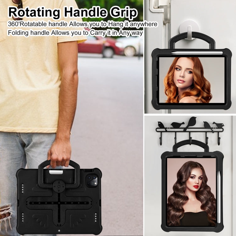 For iPad Pro 11 2025 / 2024 Shield 360 Rotation Handle EVA Shockproof PC Tablet Case