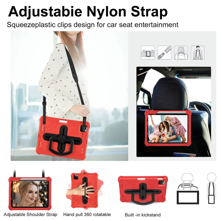 For iPad Pro 11 2025 / 2024 Shield 360 Rotation Handle EVA Shockproof PC Tablet Case