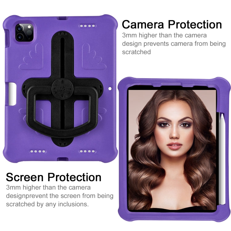 For iPad Pro 11 2025 / 2024 Shield 360 Rotation Handle EVA Shockproof PC Tablet Case
