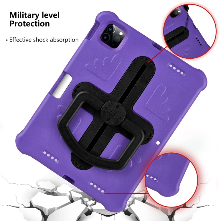 For iPad Pro 11 2025 / 2024 Shield 360 Rotation Handle EVA Shockproof PC Tablet Case