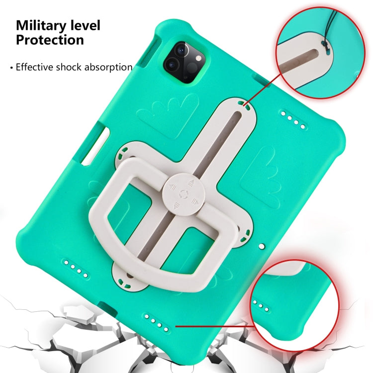 For iPad Pro 11 2025 / 2024 Shield 360 Rotation Handle EVA Shockproof PC Tablet Case