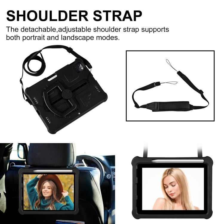 For iPad Air 11 2024  / 2025 / 2026 Shield 360 Rotation Handle EVA Shockproof PC Tablet Case