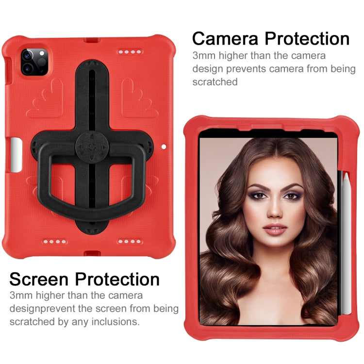 For iPad Air 11 2024  / 2025 / 2026 Shield 360 Rotation Handle EVA Shockproof PC Tablet Case