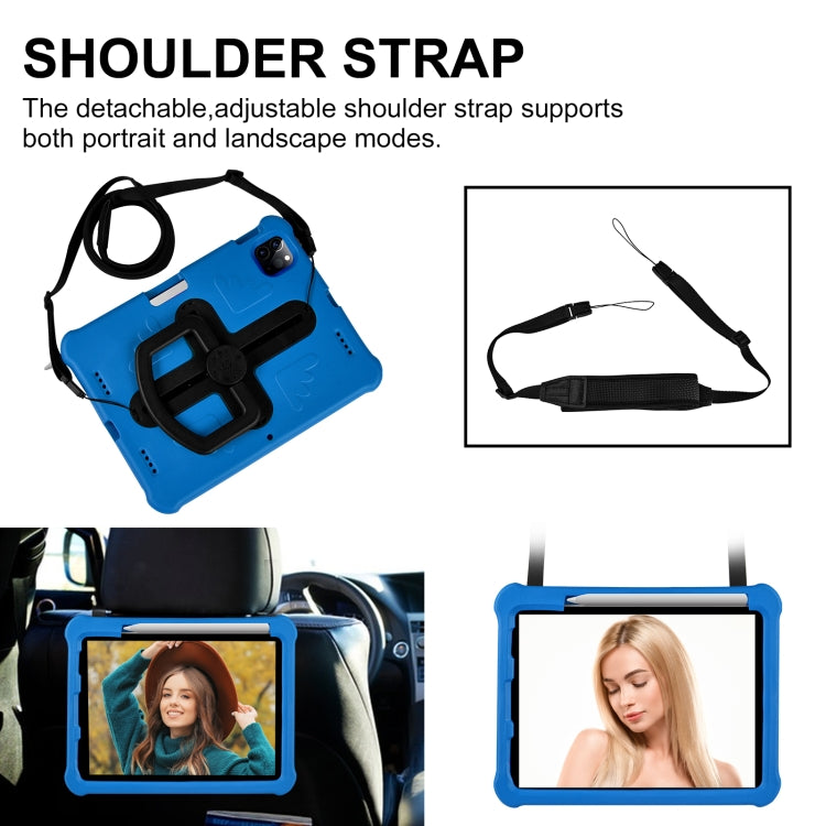For iPad Air 11 2024  / 2025 / 2026 Shield 360 Rotation Handle EVA Shockproof PC Tablet Case