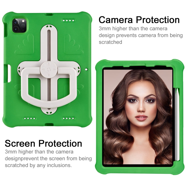 For iPad Air 11 2024  / 2025 / 2026 Shield 360 Rotation Handle EVA Shockproof PC Tablet Case