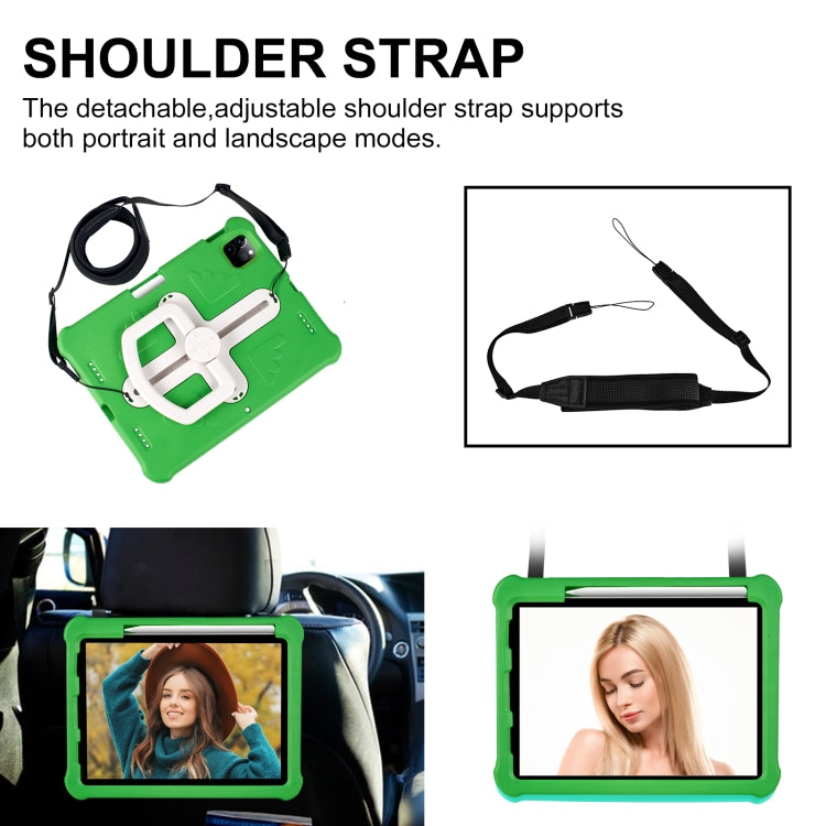 For iPad Air 11 2024  / 2025 / 2026 Shield 360 Rotation Handle EVA Shockproof PC Tablet Case