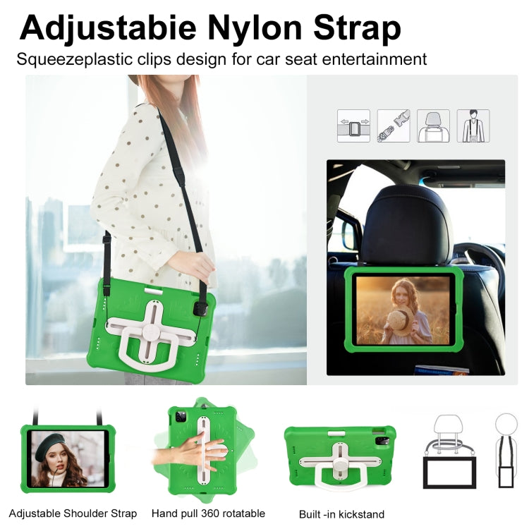 For iPad Air 11 2024  / 2025 / 2026 Shield 360 Rotation Handle EVA Shockproof PC Tablet Case