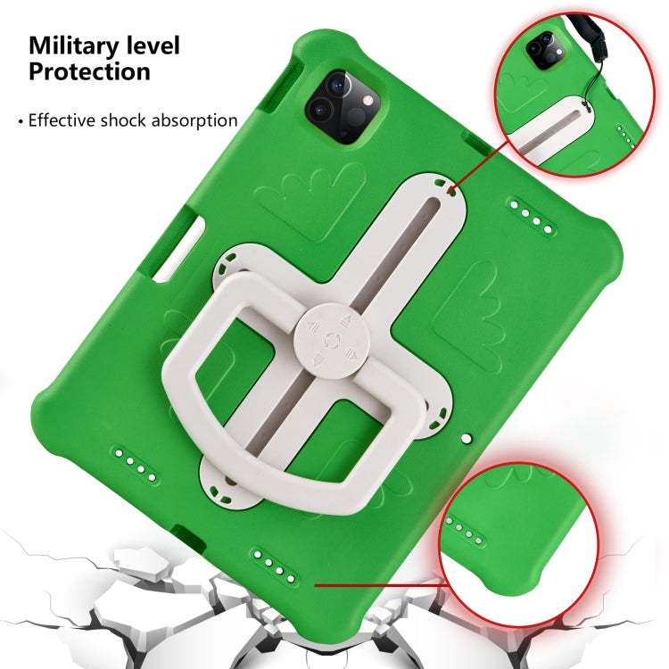 For iPad Air 11 2024  / 2025 / 2026 Shield 360 Rotation Handle EVA Shockproof PC Tablet Case