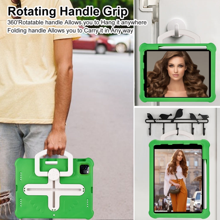 For iPad Air 11 2024  / 2025 / 2026 Shield 360 Rotation Handle EVA Shockproof PC Tablet Case