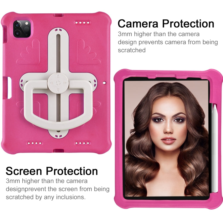 For iPad Air 11 2024  / 2025 / 2026 Shield 360 Rotation Handle EVA Shockproof PC Tablet Case
