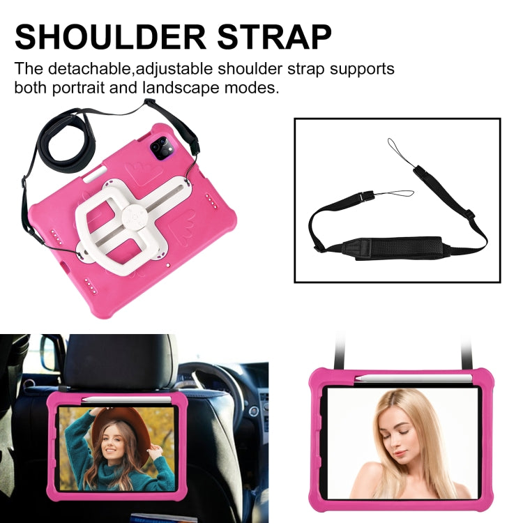 For iPad Air 11 2024  / 2025 / 2026 Shield 360 Rotation Handle EVA Shockproof PC Tablet Case