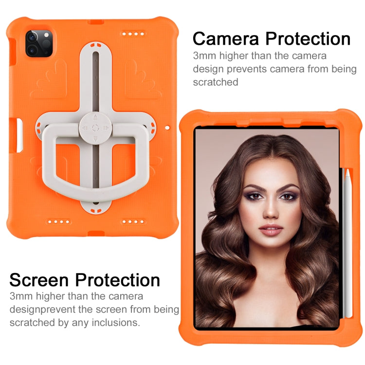 For iPad Air 11 2024  / 2025 / 2026 Shield 360 Rotation Handle EVA Shockproof PC Tablet Case