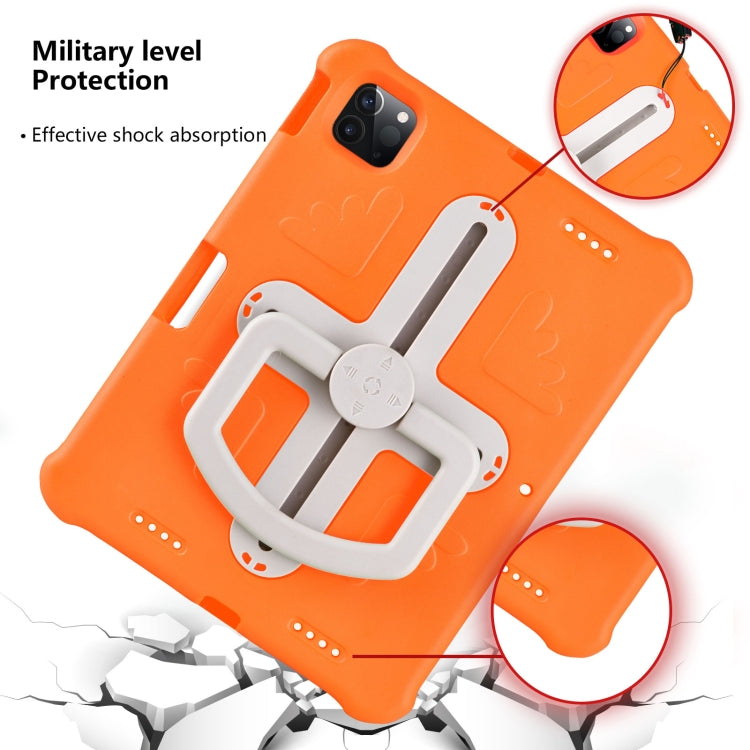 For iPad Air 11 2024  / 2025 / 2026 Shield 360 Rotation Handle EVA Shockproof PC Tablet Case