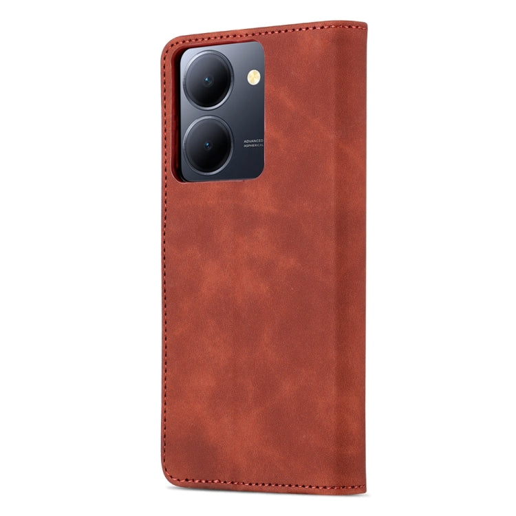For vivo Y78 5G / Y36 / Y27 5G AZNS Skin Feel Calf Texture Flip Leather Phone Case