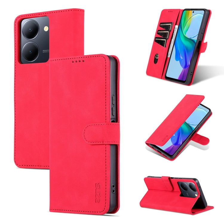 For vivo Y78 5G / Y36 / Y27 5G AZNS Skin Feel Calf Texture Flip Leather Phone Case