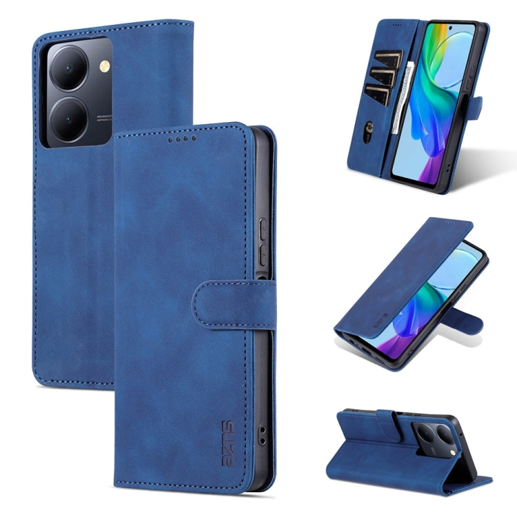 For vivo Y78 5G / Y36 / Y27 5G AZNS Skin Feel Calf Texture Flip Leather Phone Case
