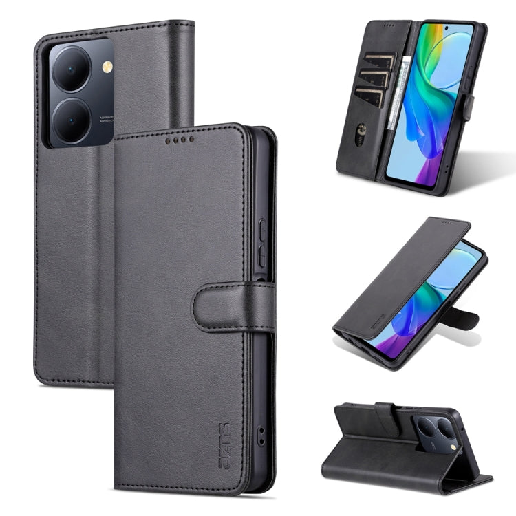 For vivo Y78 5G / Y36 / Y27 5G AZNS Skin Feel Calf Texture Flip Leather Phone Case