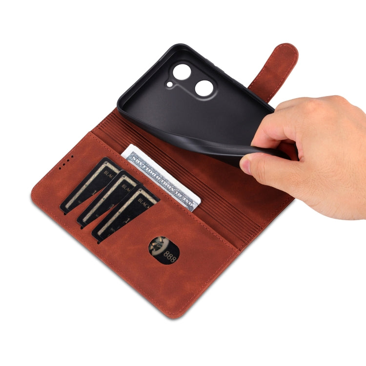 For vivo Y37 / Y36t / Y03 / Y18 AZNS Skin Feel Calf Texture Flip Leather Phone Case