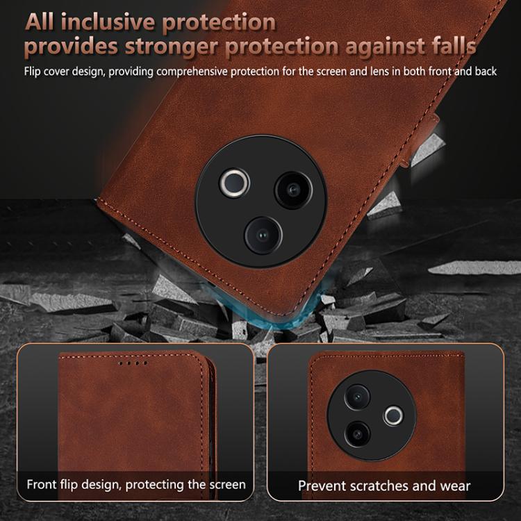 For vivo Y300i 5G / Y39 5G Global AZNS Skin Feel Calf Texture Flip Leather Phone Case