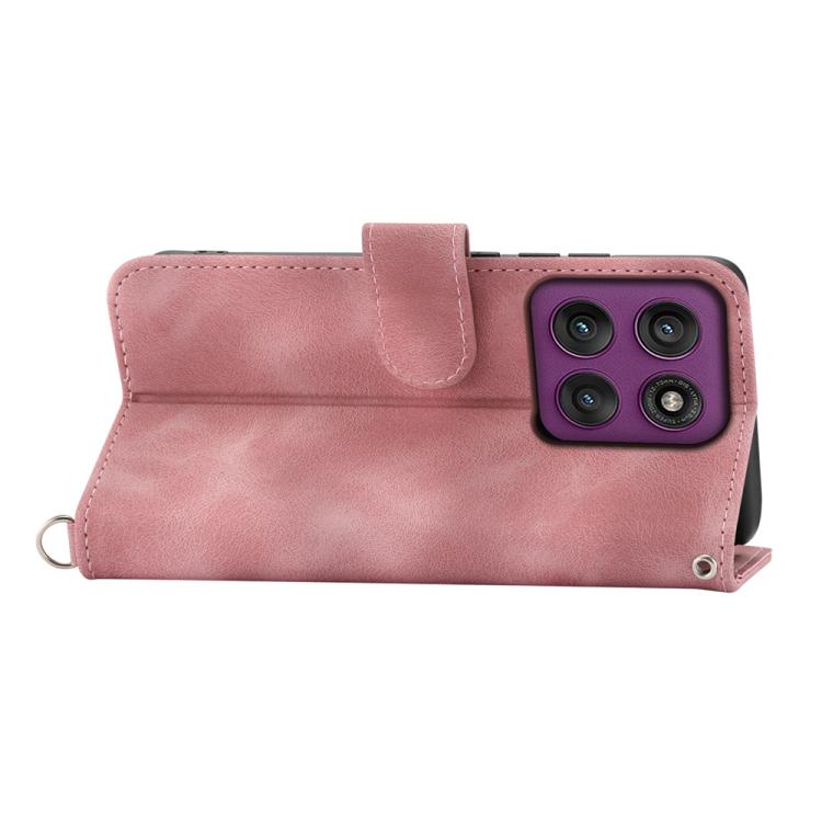For Motorola Edge 60 Pro Skin Feel Flowers Embossed Wallet Leather Phone Case