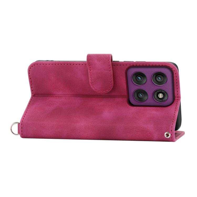 For Motorola Edge 60 Pro Skin Feel Flowers Embossed Wallet Leather Phone Case