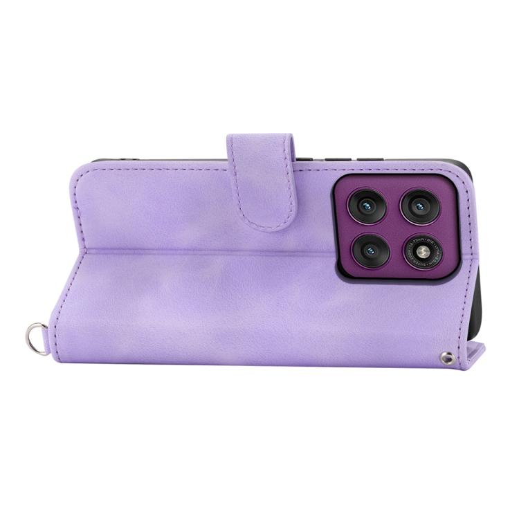 For Motorola Edge 60 Pro Skin Feel Flowers Embossed Wallet Leather Phone Case