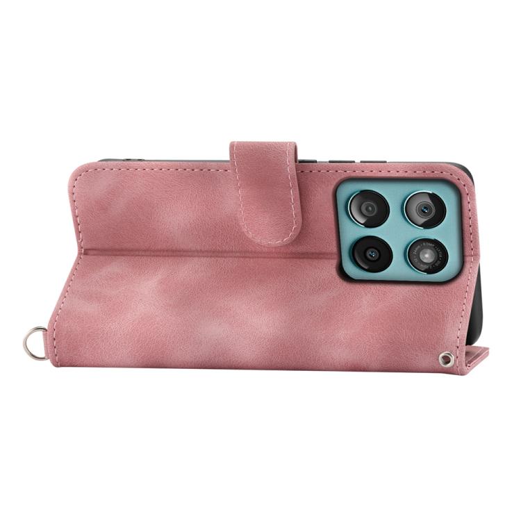 For Motorola Edge 60 Fusion Skin Feel Flowers Embossed Wallet Leather Phone Case