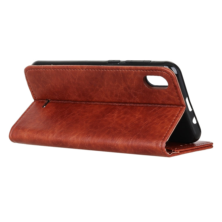 For Wiko Y61 Magnetic Crazy Horse Texture Horizontal Flip Leather Case with Holder & Card Slots & Wallet