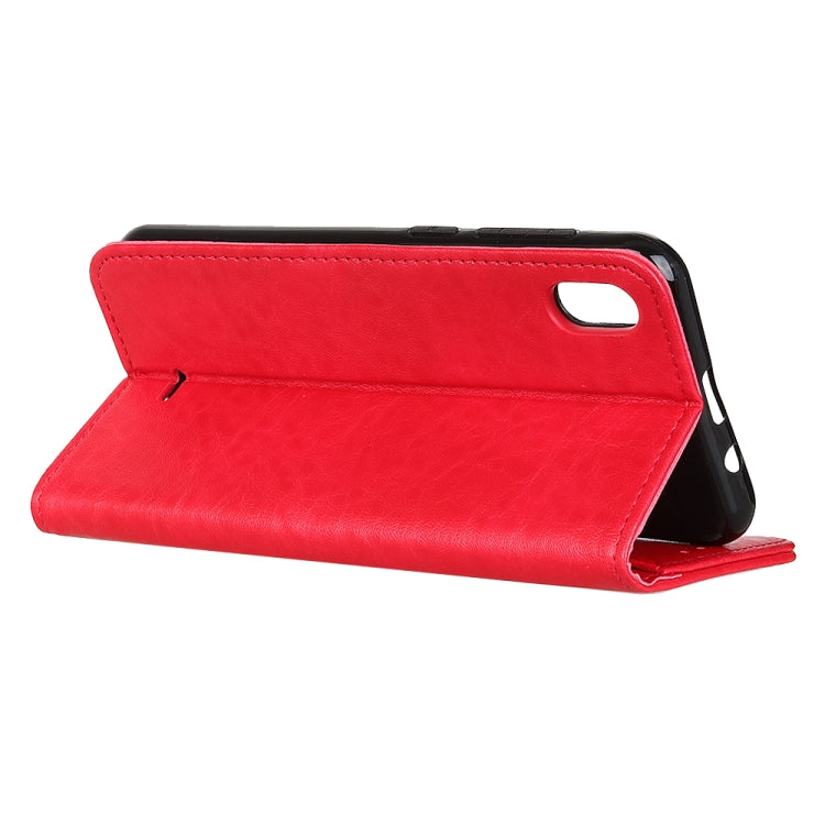 For Wiko Y61 Magnetic Crazy Horse Texture Horizontal Flip Leather Case with Holder & Card Slots & Wallet