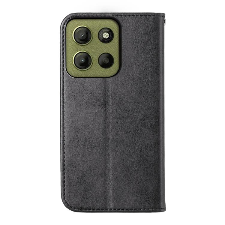 For Motorola Moto G15 Cubic Grid Calf Texture Magnetic Leather Phone Case