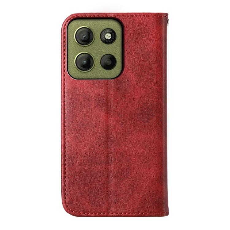 For Motorola Moto G15 Cubic Grid Calf Texture Magnetic Leather Phone Case
