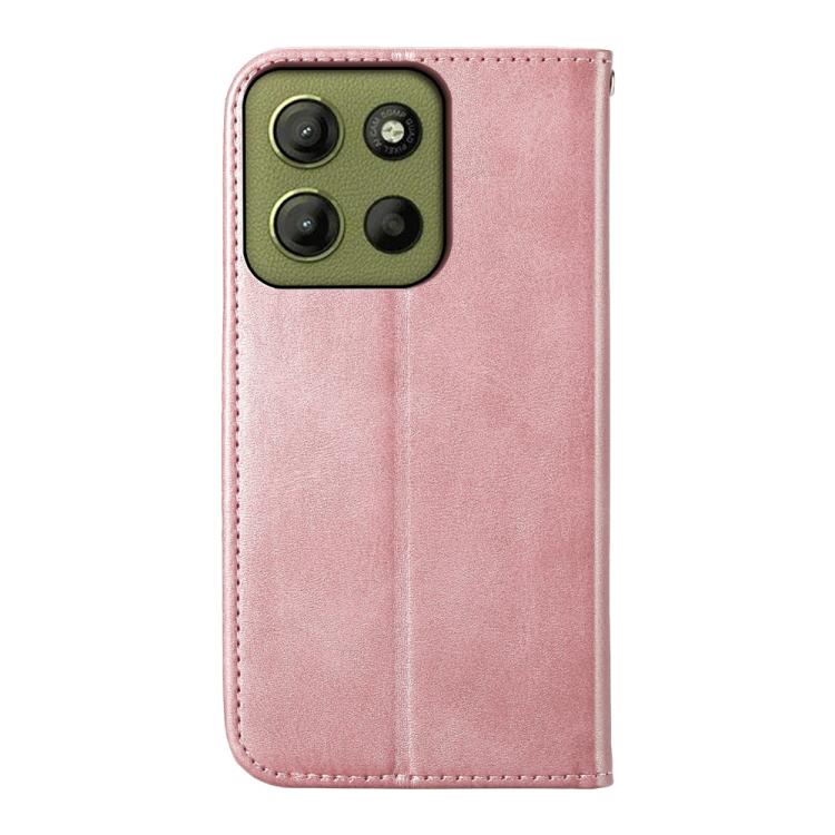 For Motorola Moto G15 Cubic Grid Calf Texture Magnetic Leather Phone Case