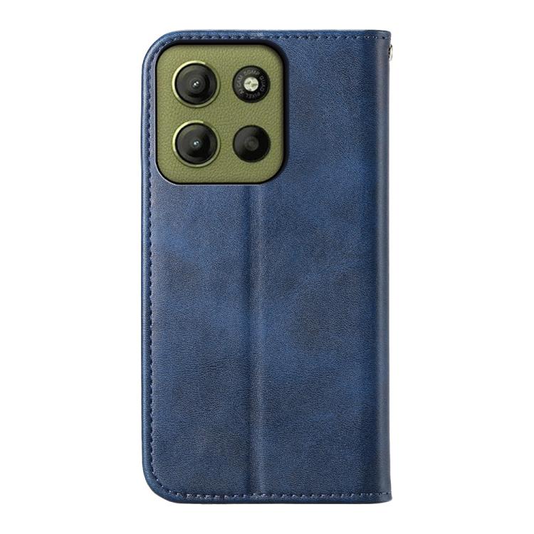 For Motorola Moto G15 Cubic Grid Calf Texture Magnetic Leather Phone Case