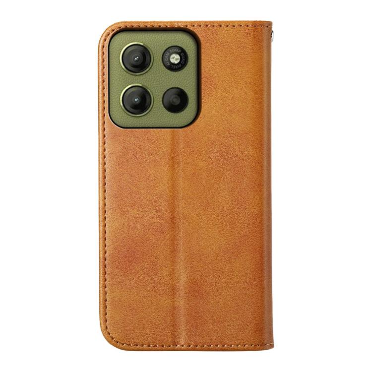 For Motorola Moto G15 Cubic Grid Calf Texture Magnetic Leather Phone Case