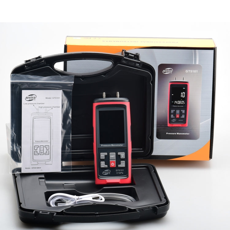BENETECH GT5101 LCD Display Differential Pressure Meter, Specification: