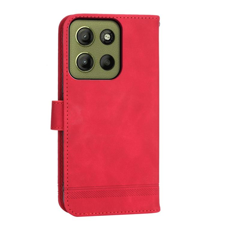 For Motorola Moto G15 Dierfeng Dream Line TPU Hybrid PU Leather Phone Case