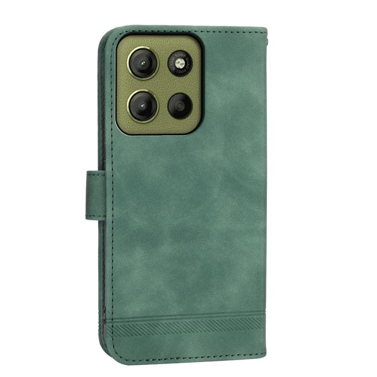 For Motorola Moto G15 Dierfeng Dream Line TPU Hybrid PU Leather Phone Case