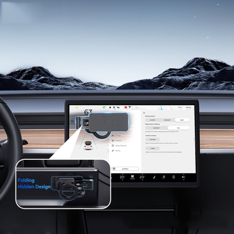 USAMS US-ZJ076 Magnetic Car Center Console Phone Holder(Black)