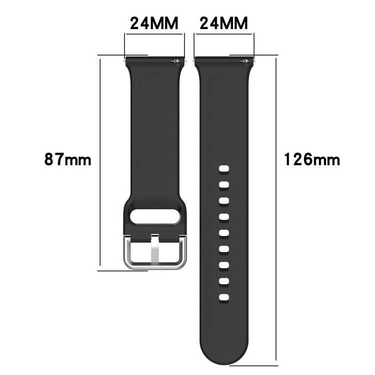 24mm Universal Small Waist Silicone Watch Band