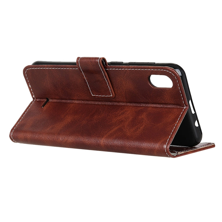For Wiko Y61 Retro Crazy Horse Texture Horizontal Flip Leather Case with Holder & Card Slots & Photo Frame & Wallet