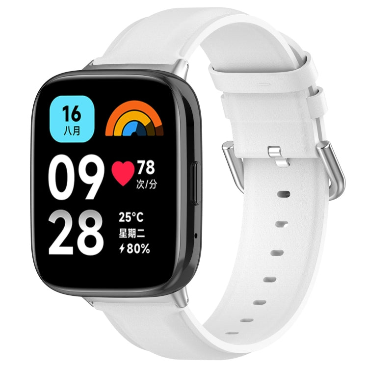 For Redmi Watch 3 Lite / Watch 3 Active Leather Replacement Watch Band