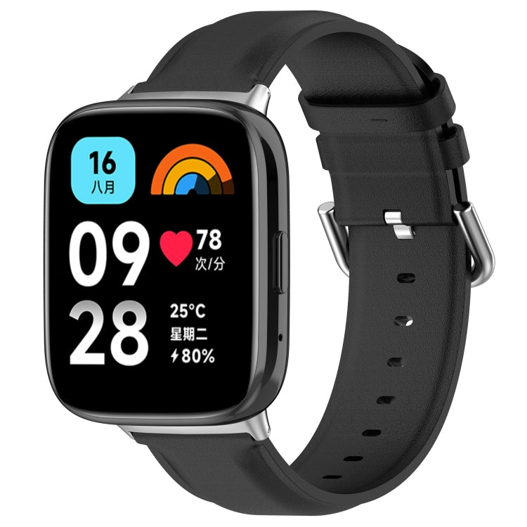 For Redmi Watch 3 Lite / Watch 3 Active Leather Replacement Watch Band