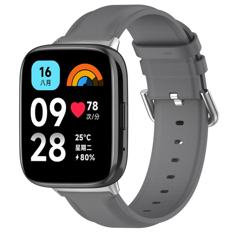 For Redmi Watch 3 Lite / Watch 3 Active Leather Replacement Watch Band
