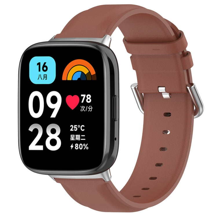 For Redmi Watch 3 Lite / Watch 3 Active Leather Replacement Watch Band