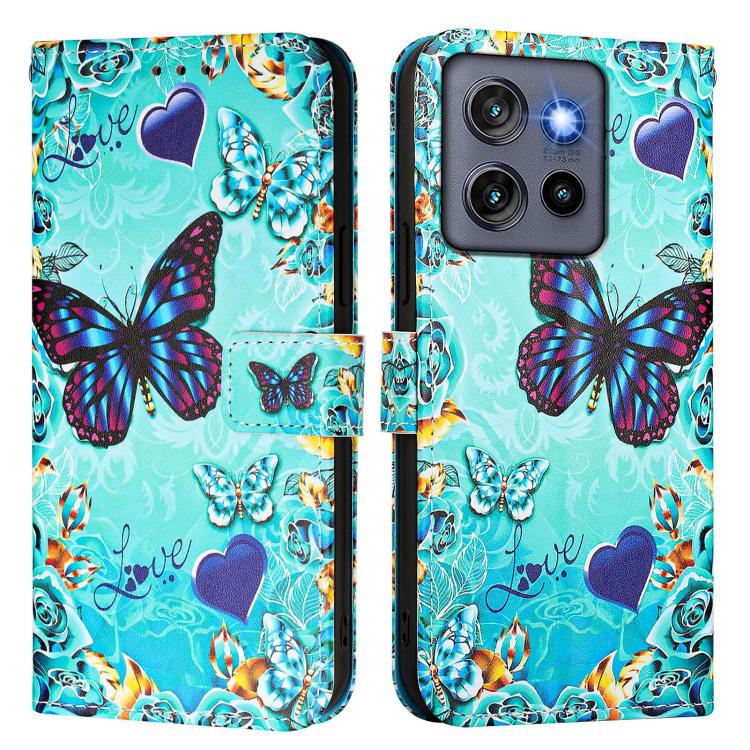 For Motorola Moto G Stylus 5G 2025 Colored Drawing Pattern Plain Weave Leather Phone Case