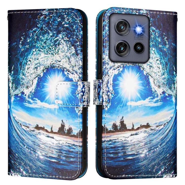 For Motorola Moto G Stylus 5G 2025 Colored Drawing Pattern Plain Weave Leather Phone Case