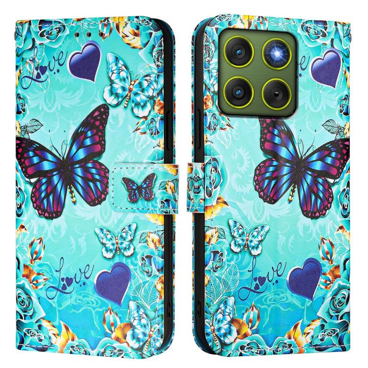 For Motorola Edge 70 5G / X70 Air Colored Drawing Pattern Plain Weave Leather Phone Case