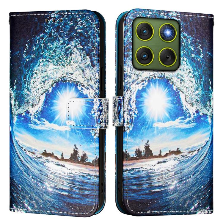 For Motorola Edge 70 5G / X70 Air Colored Drawing Pattern Plain Weave Leather Phone Case