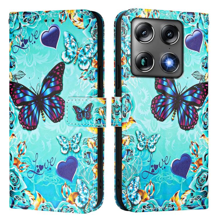 For Motorola Signature 5G Colored Drawing Pattern Plain Weave Leather Phone Case